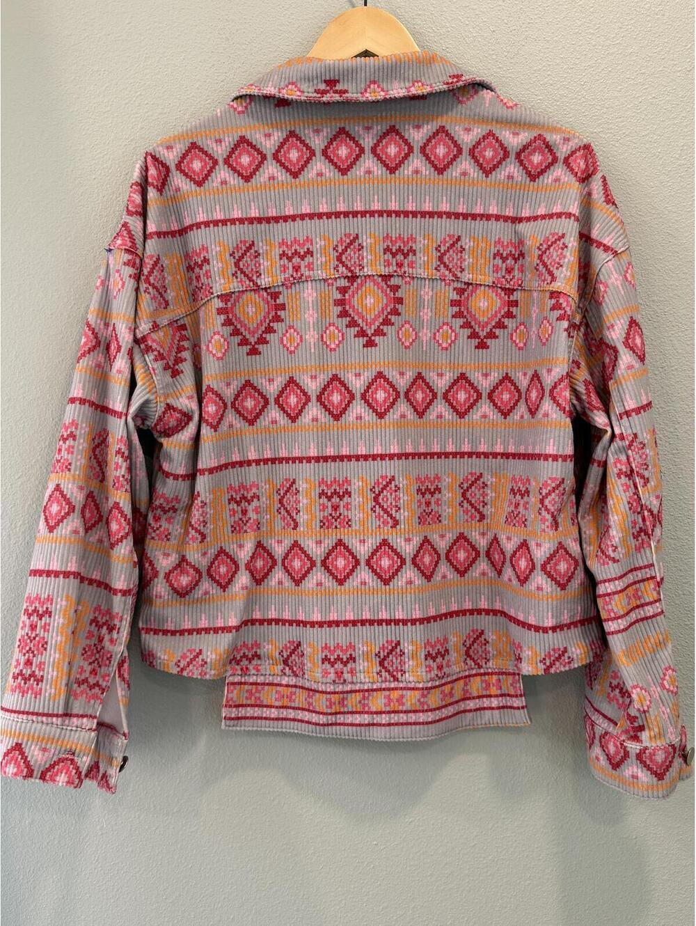 Savanna Jane Aztec-Inspired Corduroy Jacket - Women's Medium NWOT - Picture 3 of 6